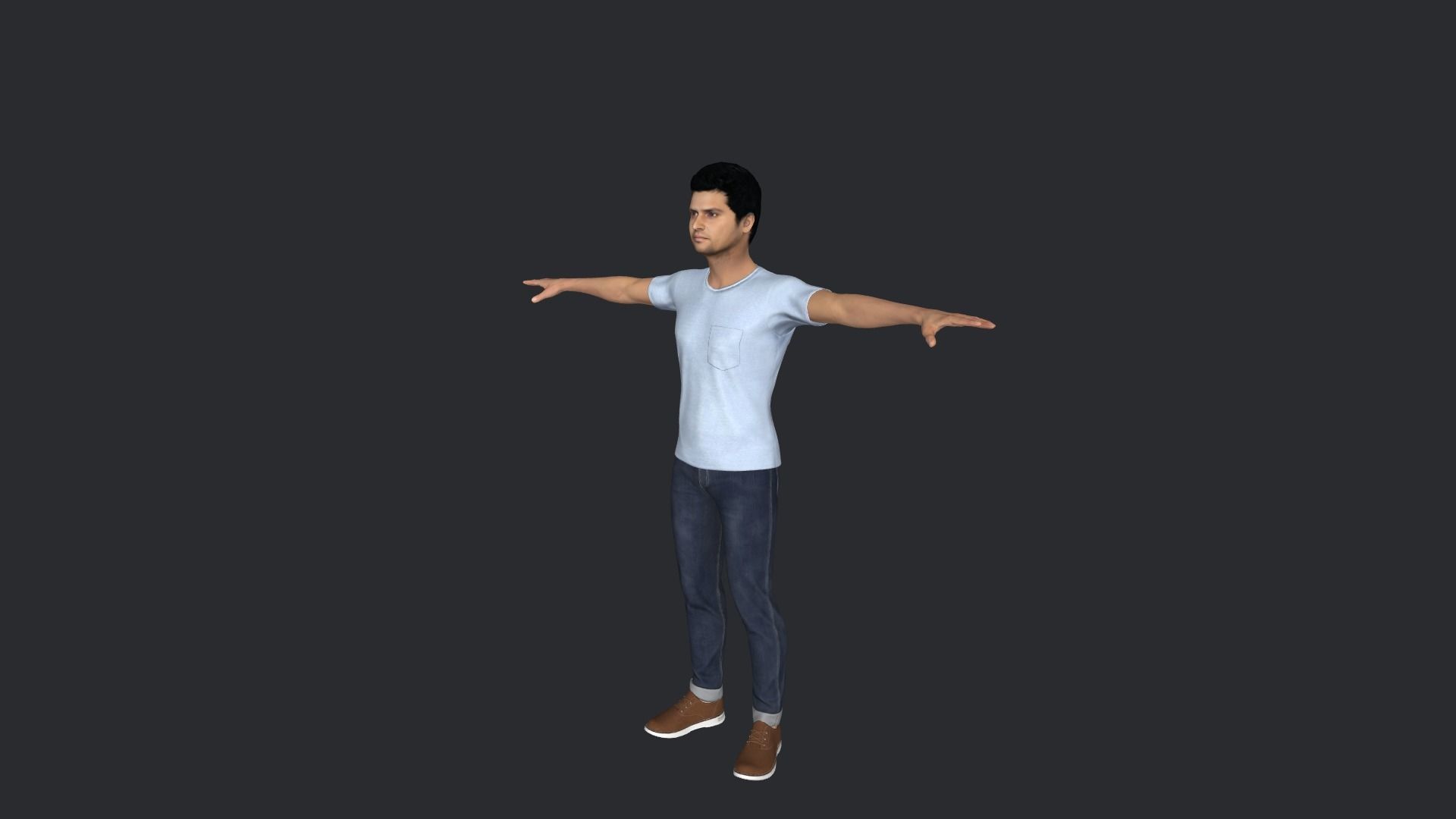 Suresh Raina Hyper Realistic Full Body Rigged Character 3D model_5