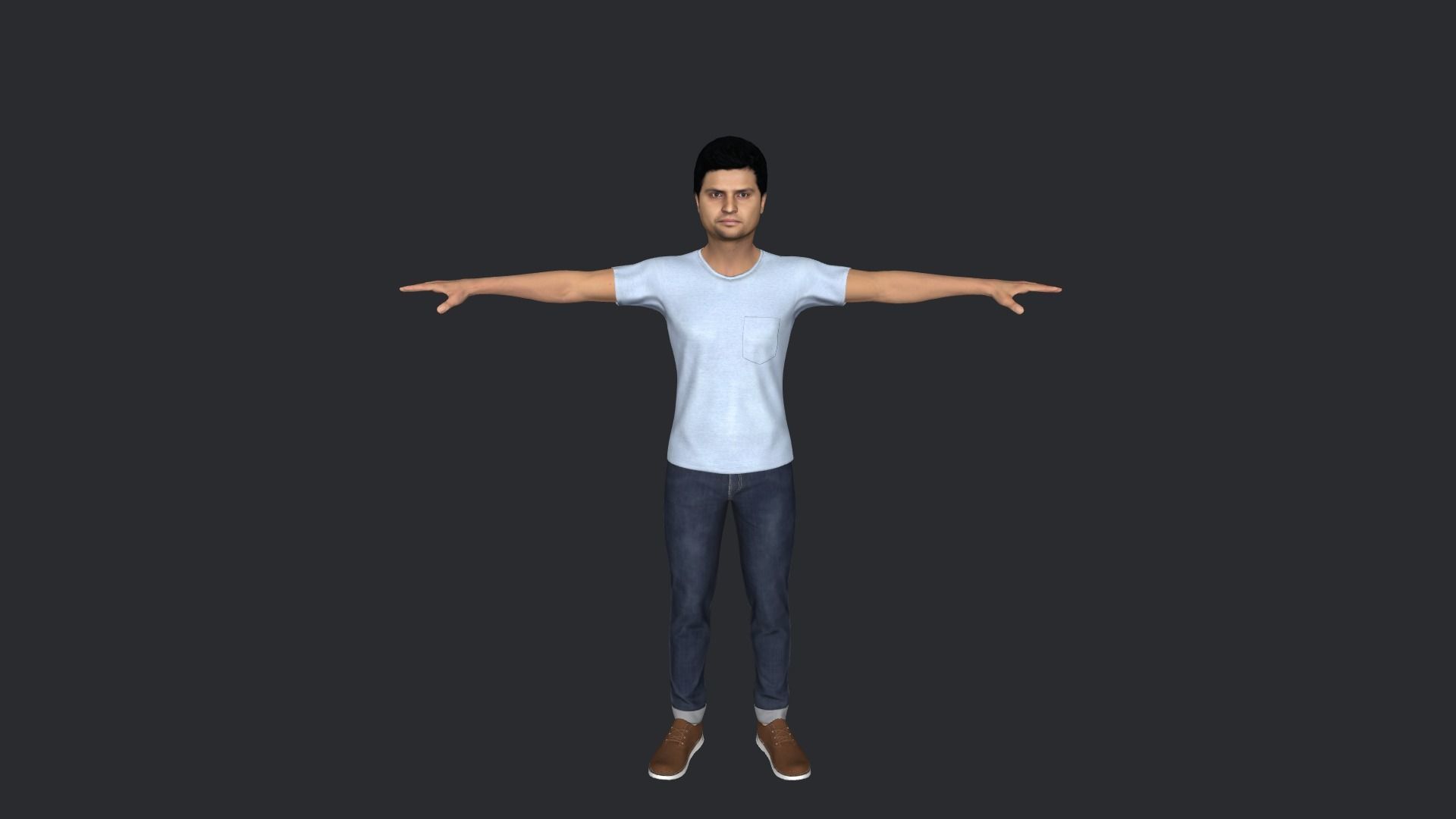 Suresh Raina Hyper Realistic Full Body Rigged Character 3D model_4