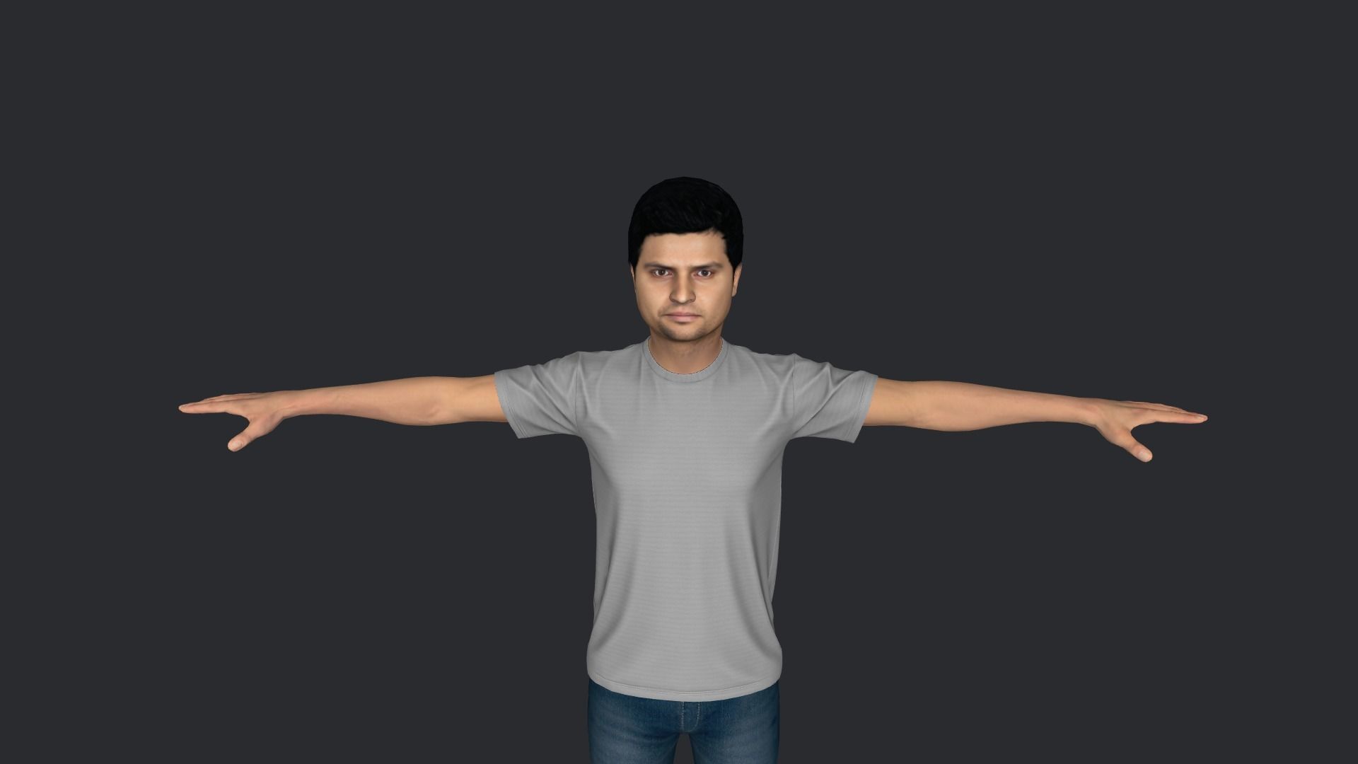 Suresh Raina Hyper Realistic Full Body Rigged Character 3D model_14