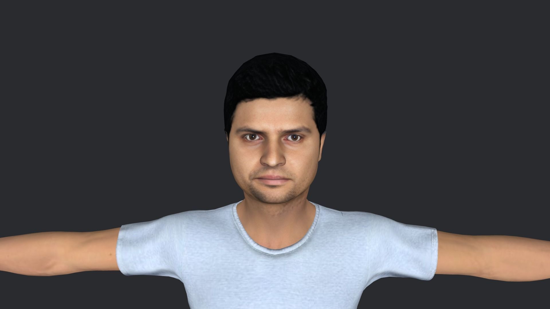 Suresh Raina Hyper Realistic Full Body Rigged Character 3D model_2