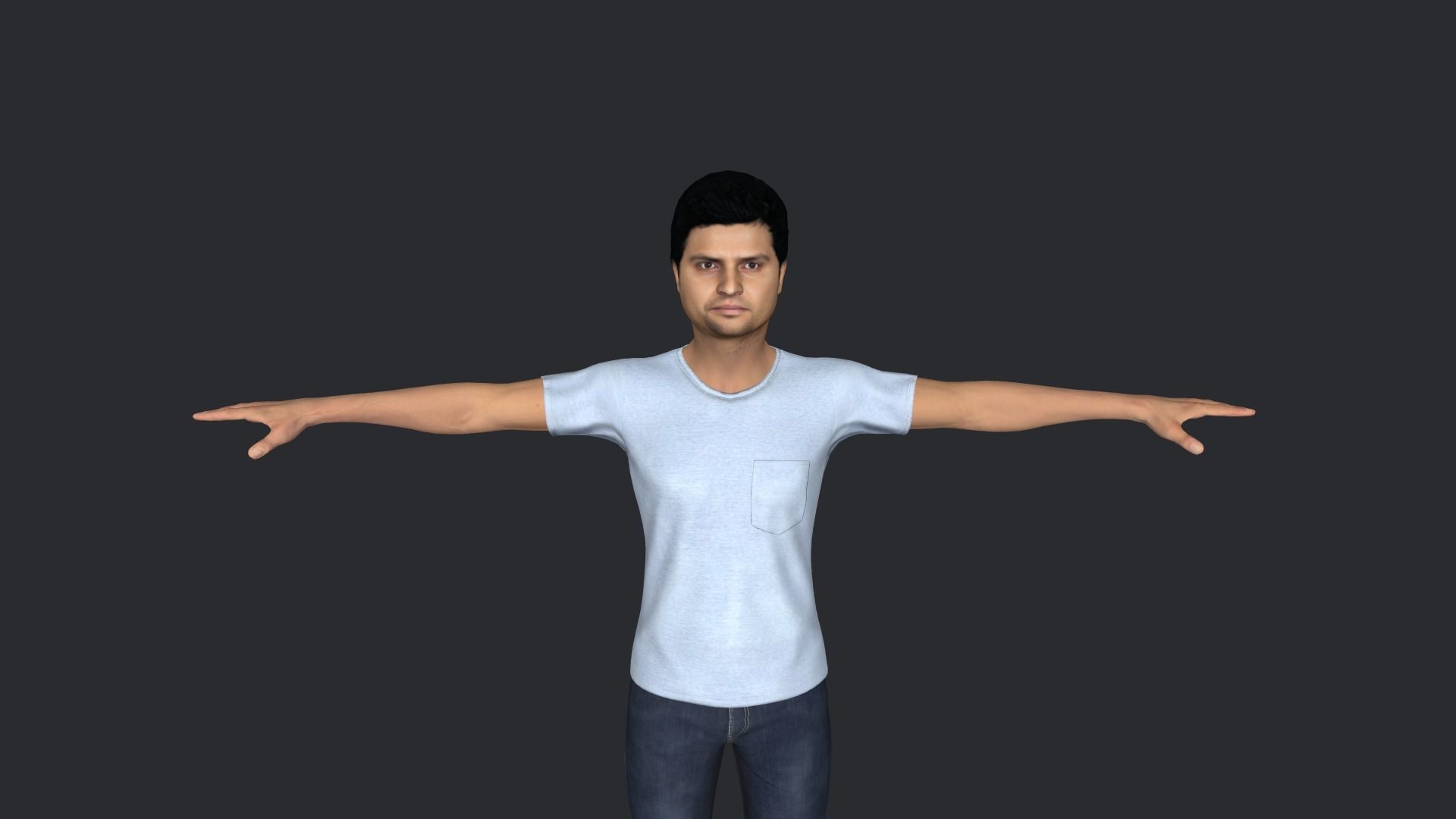 Suresh Raina Hyper Realistic Full Body Rigged Character 3D model_3
