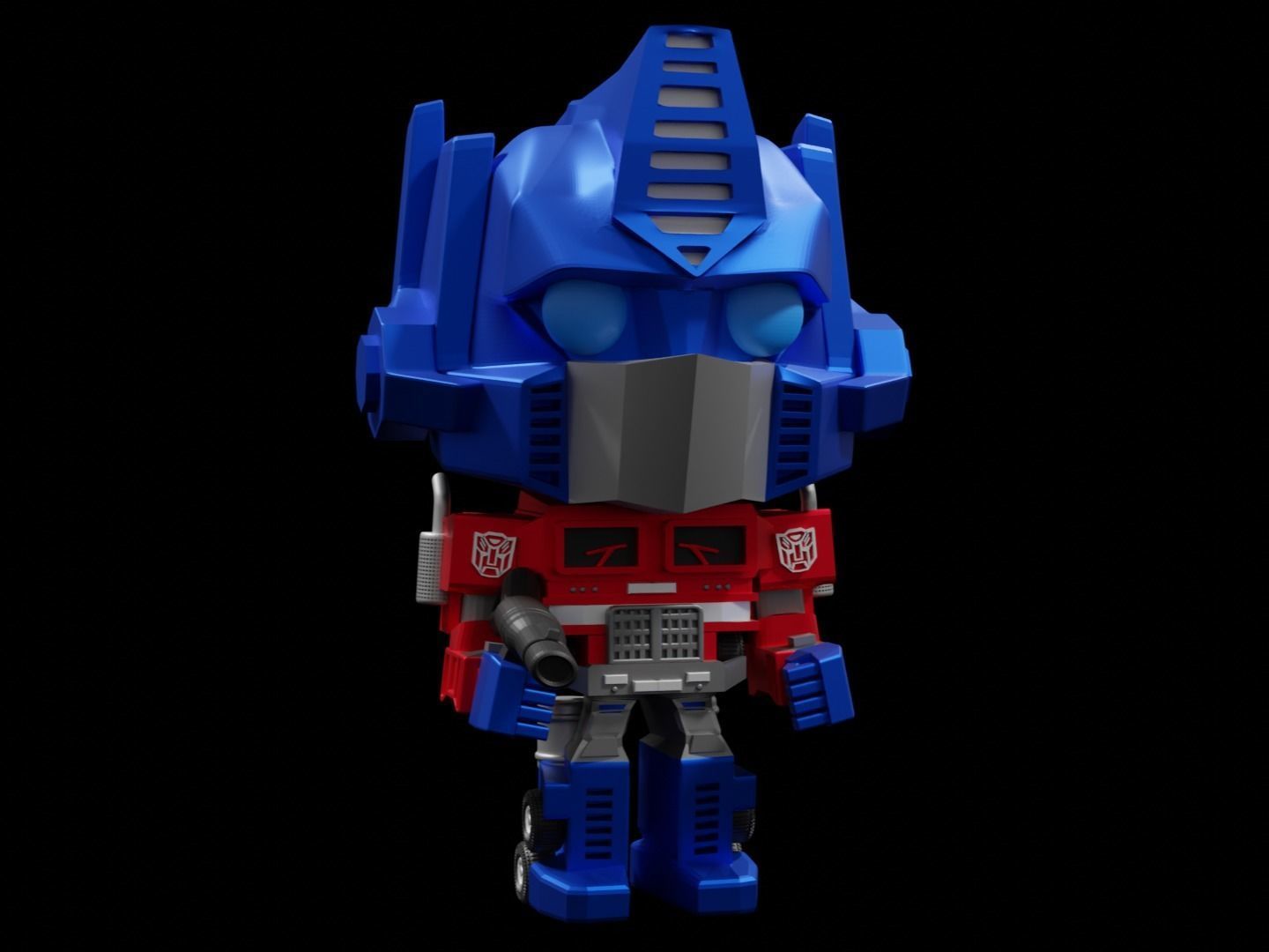 Optimus Prime Funko  pop 3D print model_9