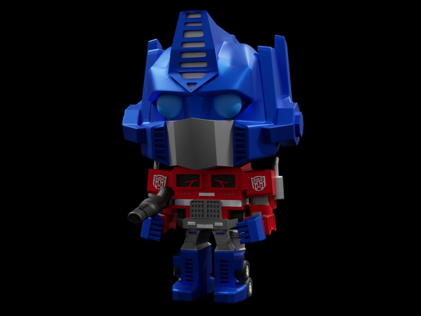 Optimus Prime Funko  pop 3D print model_7