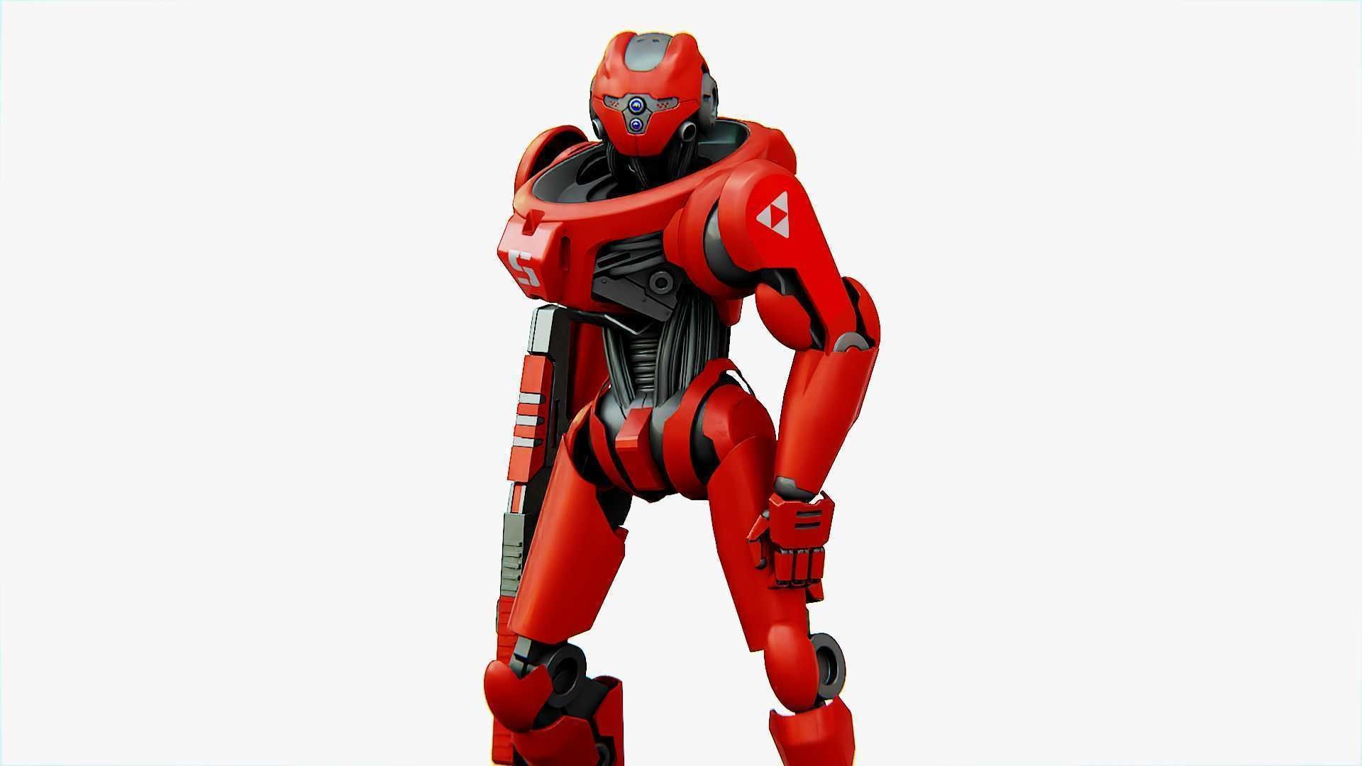 Battle droid Z  Rigged for Unreal Engine - Unity - MIXAMO 3D model_24