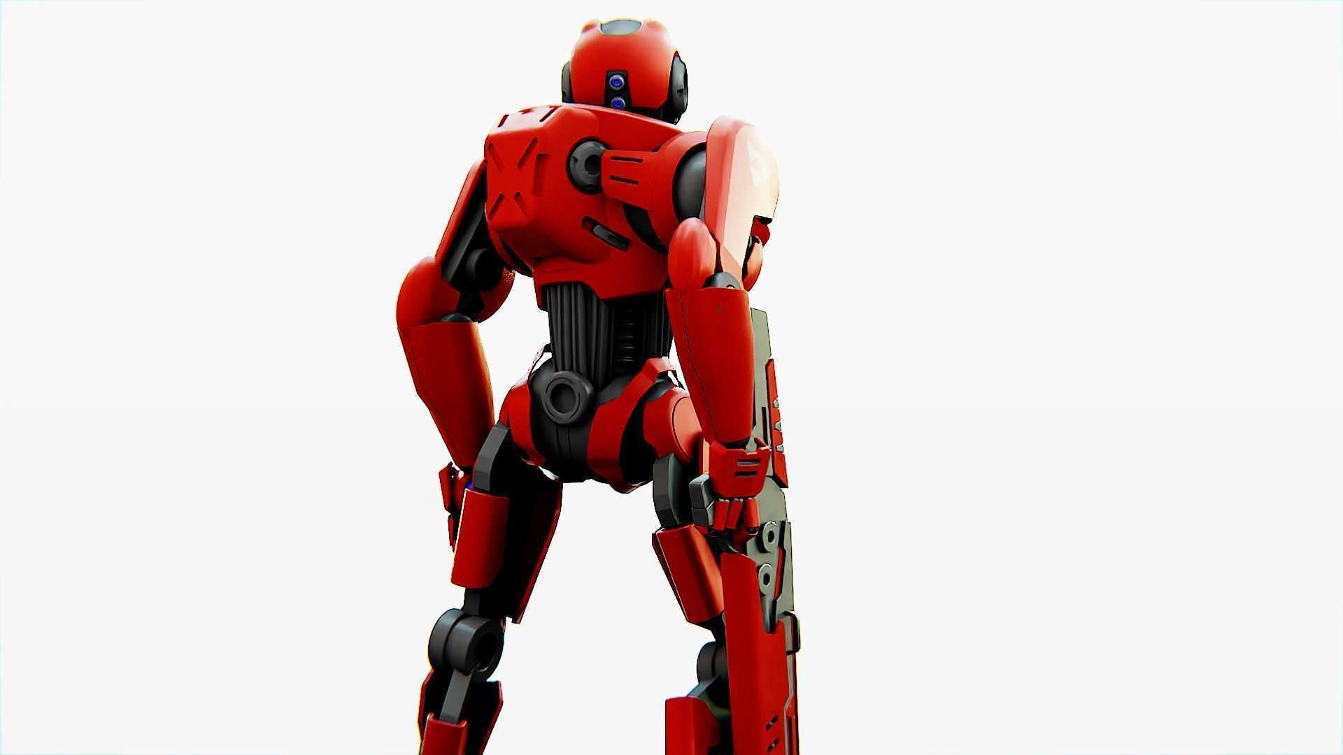 Battle droid Z  Rigged for Unreal Engine - Unity - MIXAMO 3D model_26