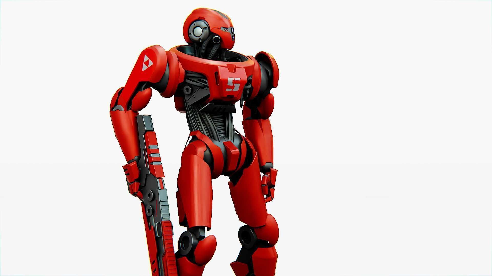 Battle droid Z  Rigged for Unreal Engine - Unity - MIXAMO 3D model_25