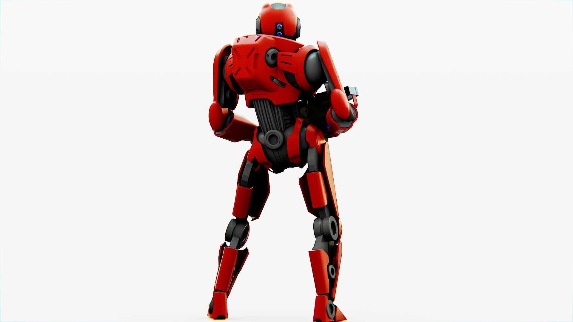 Battle droid Z  Rigged for Unreal Engine - Unity - MIXAMO 3D model_7