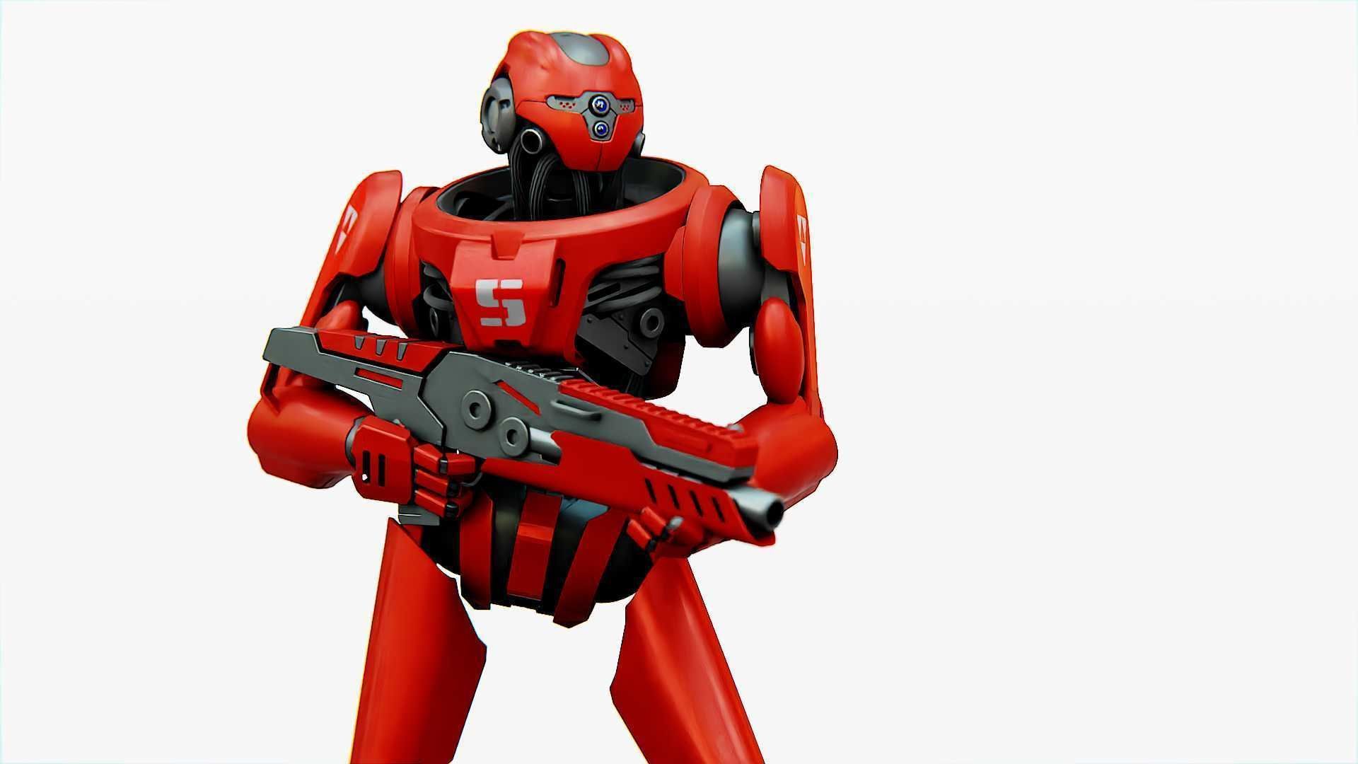 Battle droid Z  Rigged for Unreal Engine - Unity - MIXAMO 3D model_2