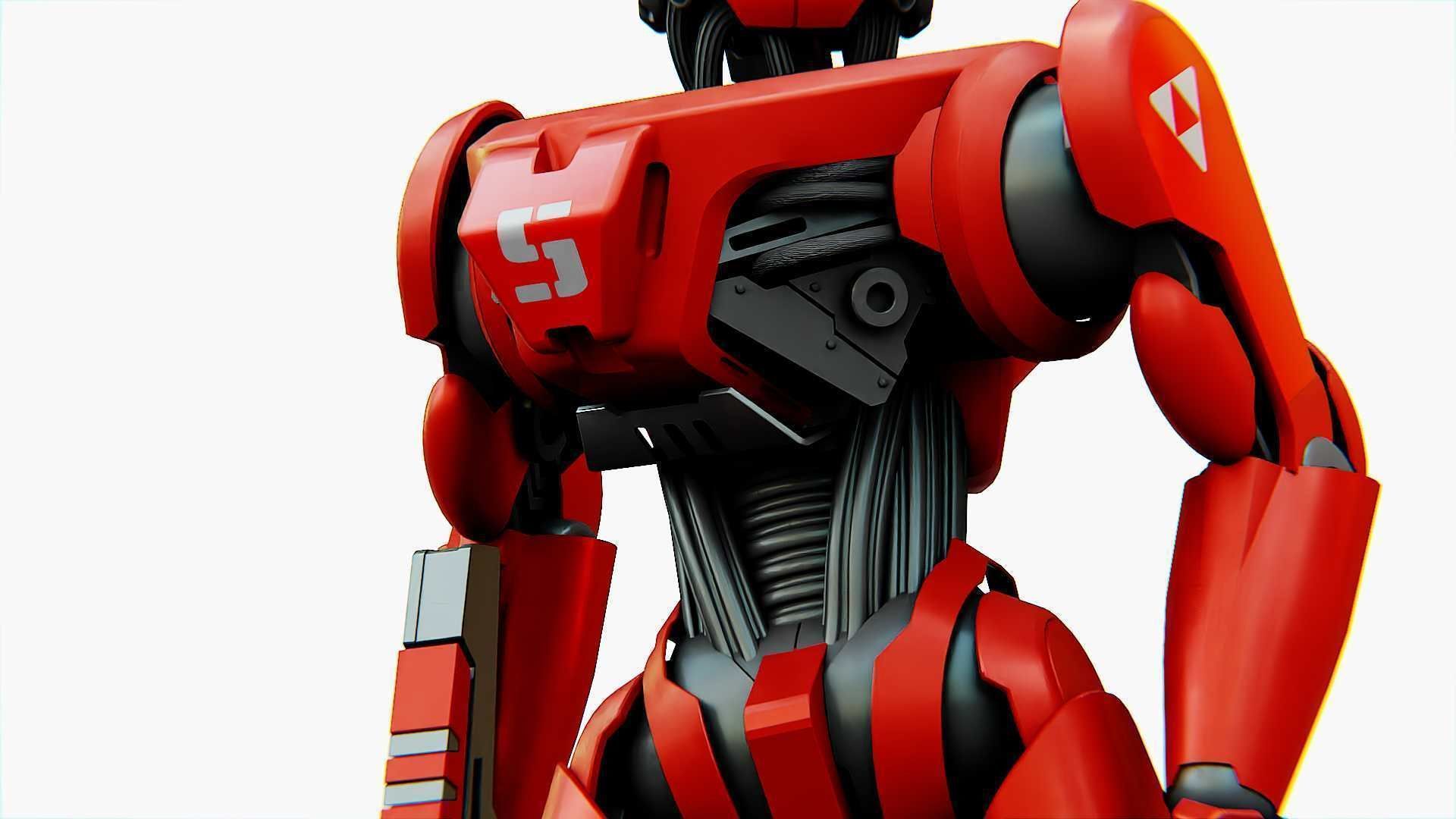 Battle droid Z  Rigged for Unreal Engine - Unity - MIXAMO 3D model_28