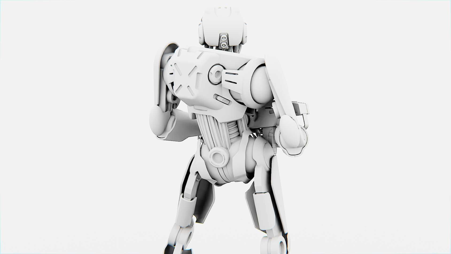 Battle droid Z  Rigged for Unreal Engine - Unity - MIXAMO 3D model_35