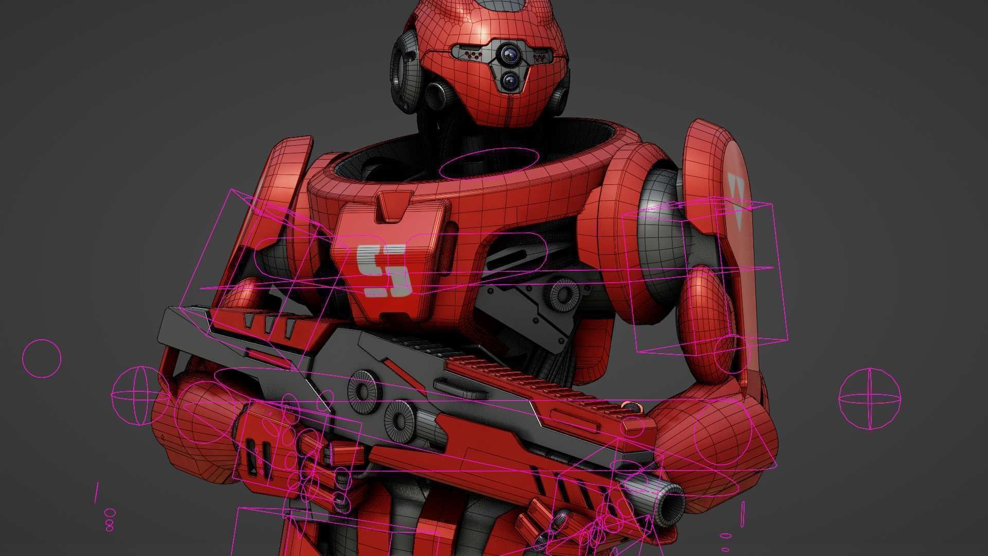 Battle droid Z  Rigged for Unreal Engine - Unity - MIXAMO 3D model_37