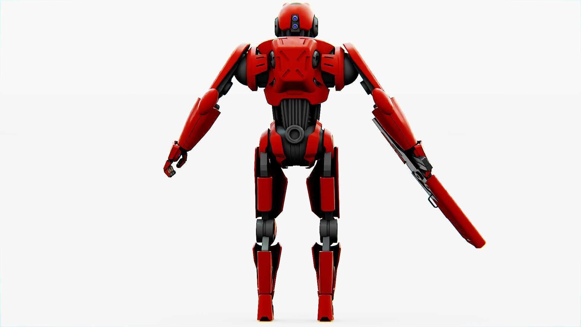 Battle droid Z  Rigged for Unreal Engine - Unity - MIXAMO 3D model_23