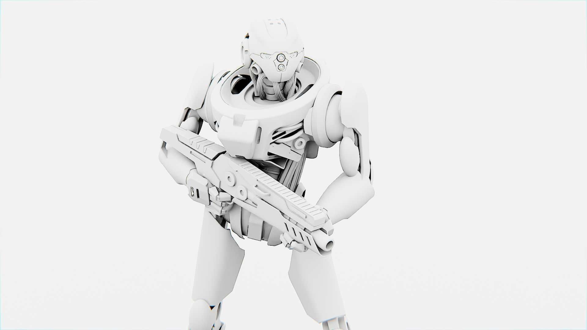 Battle droid Z  Rigged for Unreal Engine - Unity - MIXAMO 3D model_31