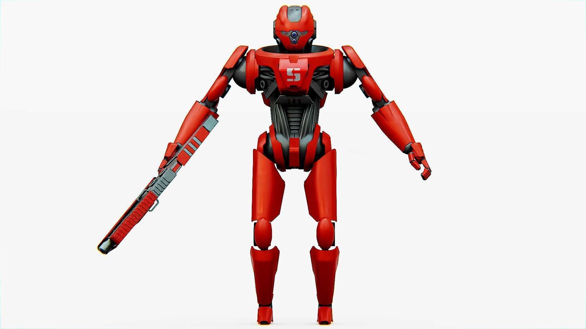 Battle droid Z  Rigged for Unreal Engine - Unity - MIXAMO 3D model_22