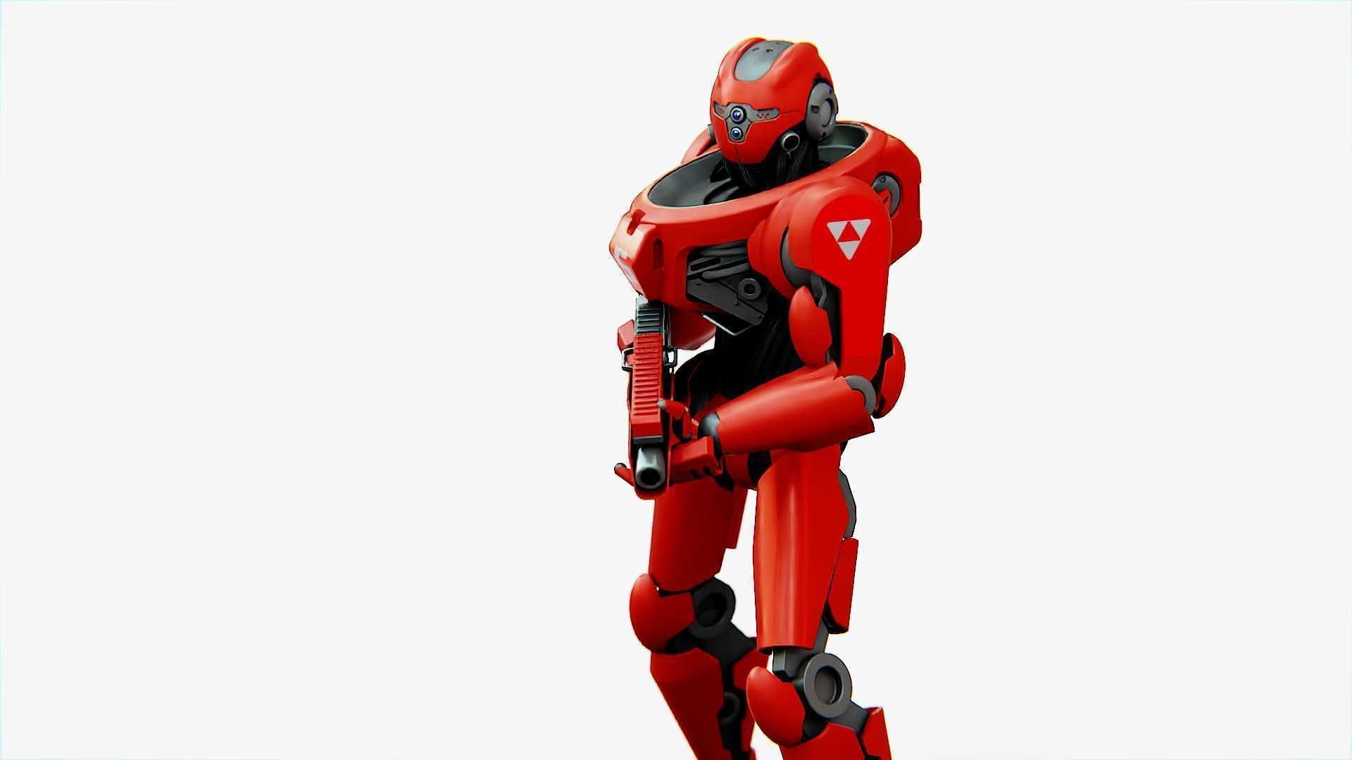 Battle droid Z  Rigged for Unreal Engine - Unity - MIXAMO 3D model_11