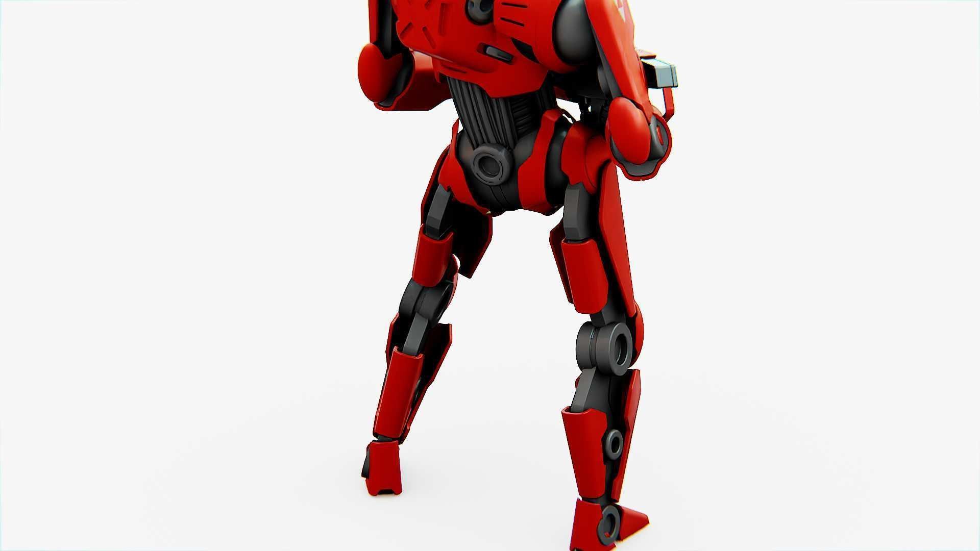 Battle droid Z  Rigged for Unreal Engine - Unity - MIXAMO 3D model_21