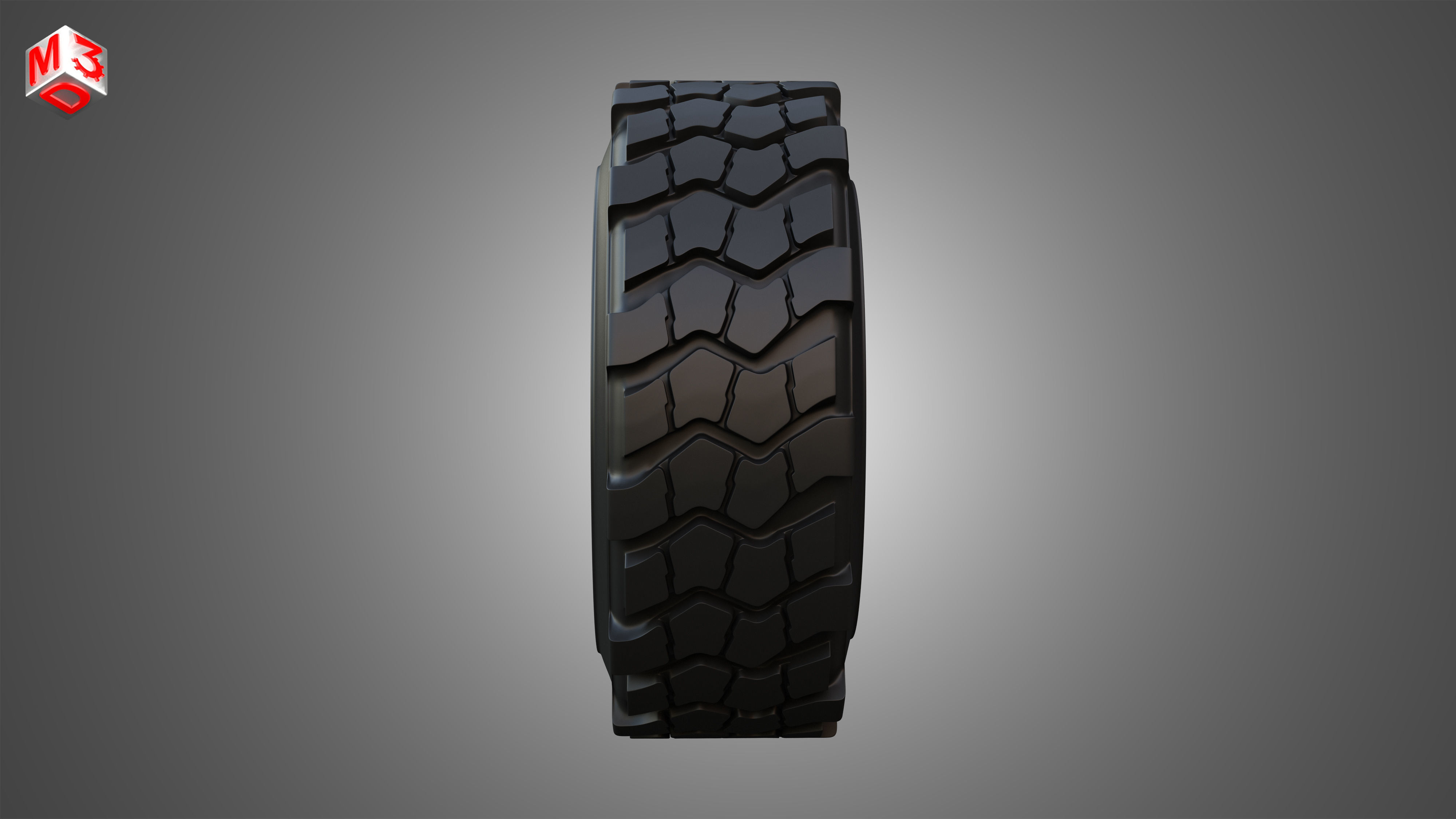 Tractor Tire 002 - One Piece 3D model_8