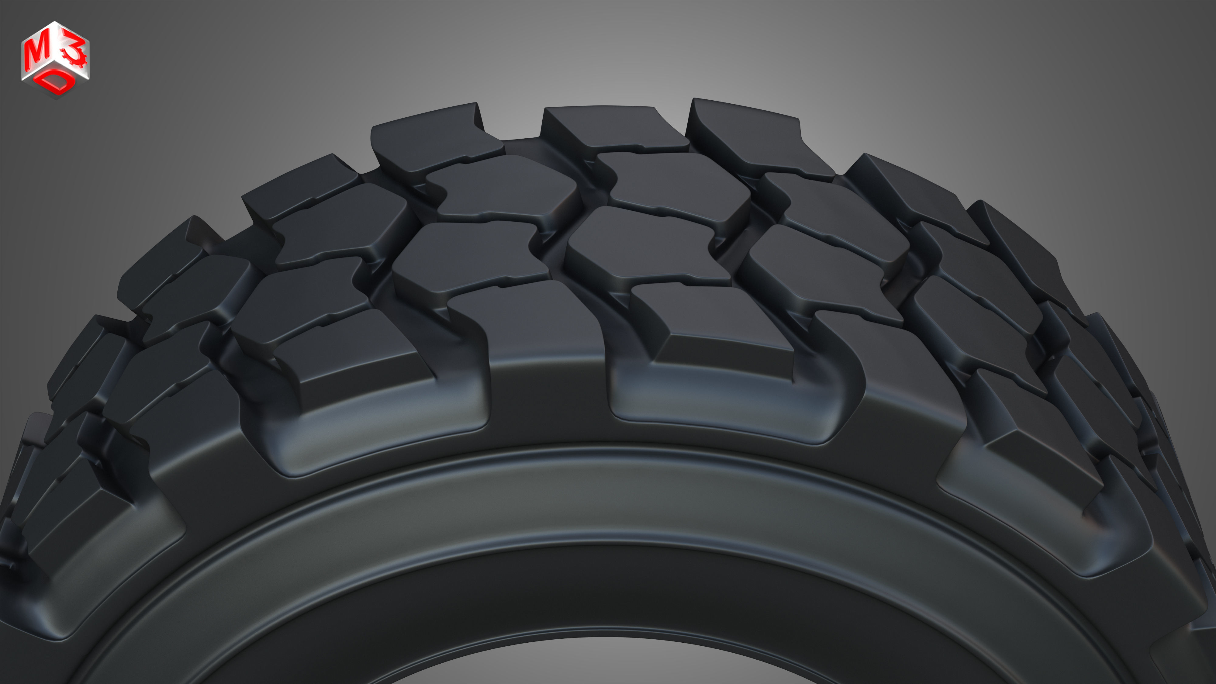 Tractor Tire 002 - One Piece 3D model_9