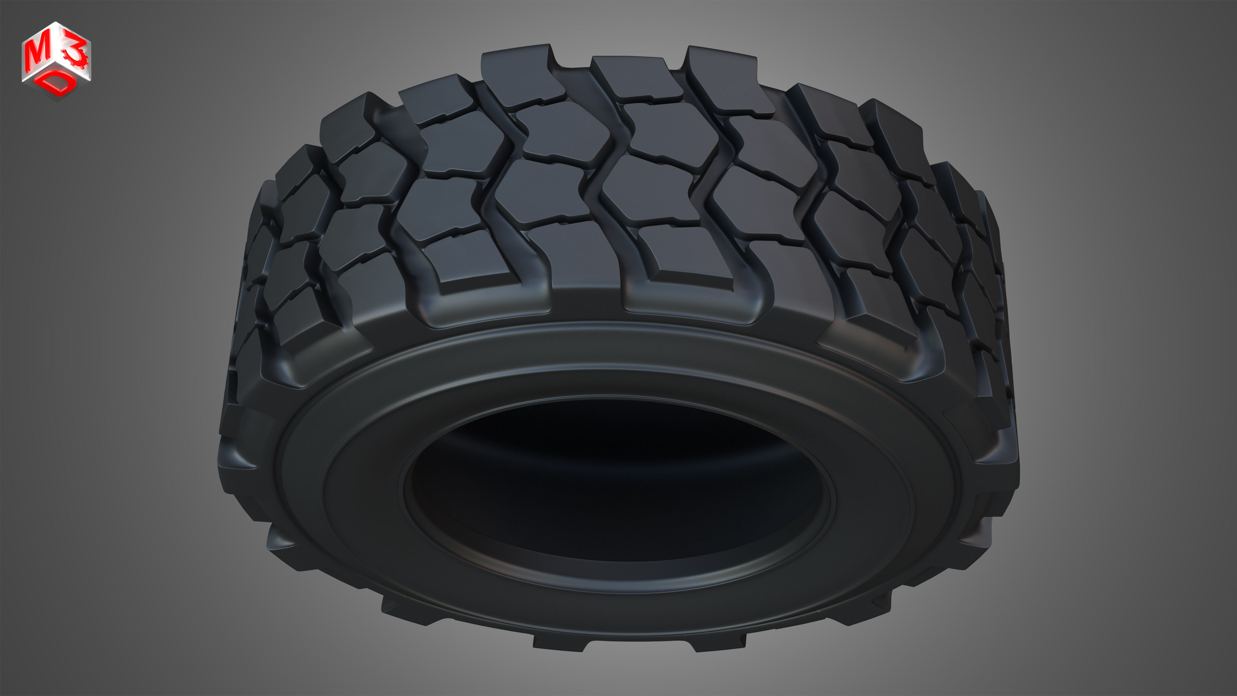 Tractor Tire 002 - One Piece 3D model_6