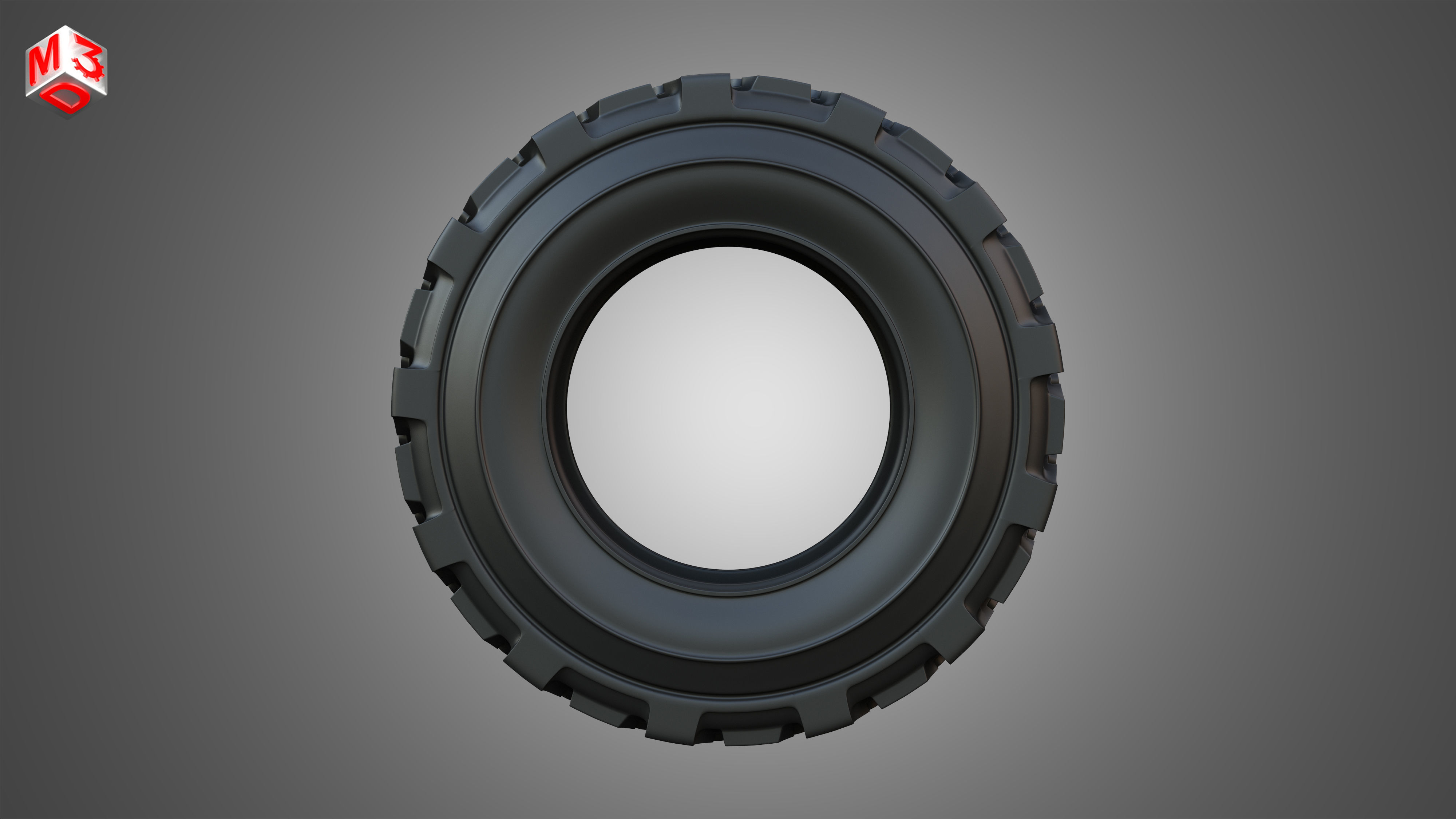 Tractor Tire 002 - One Piece 3D model_3