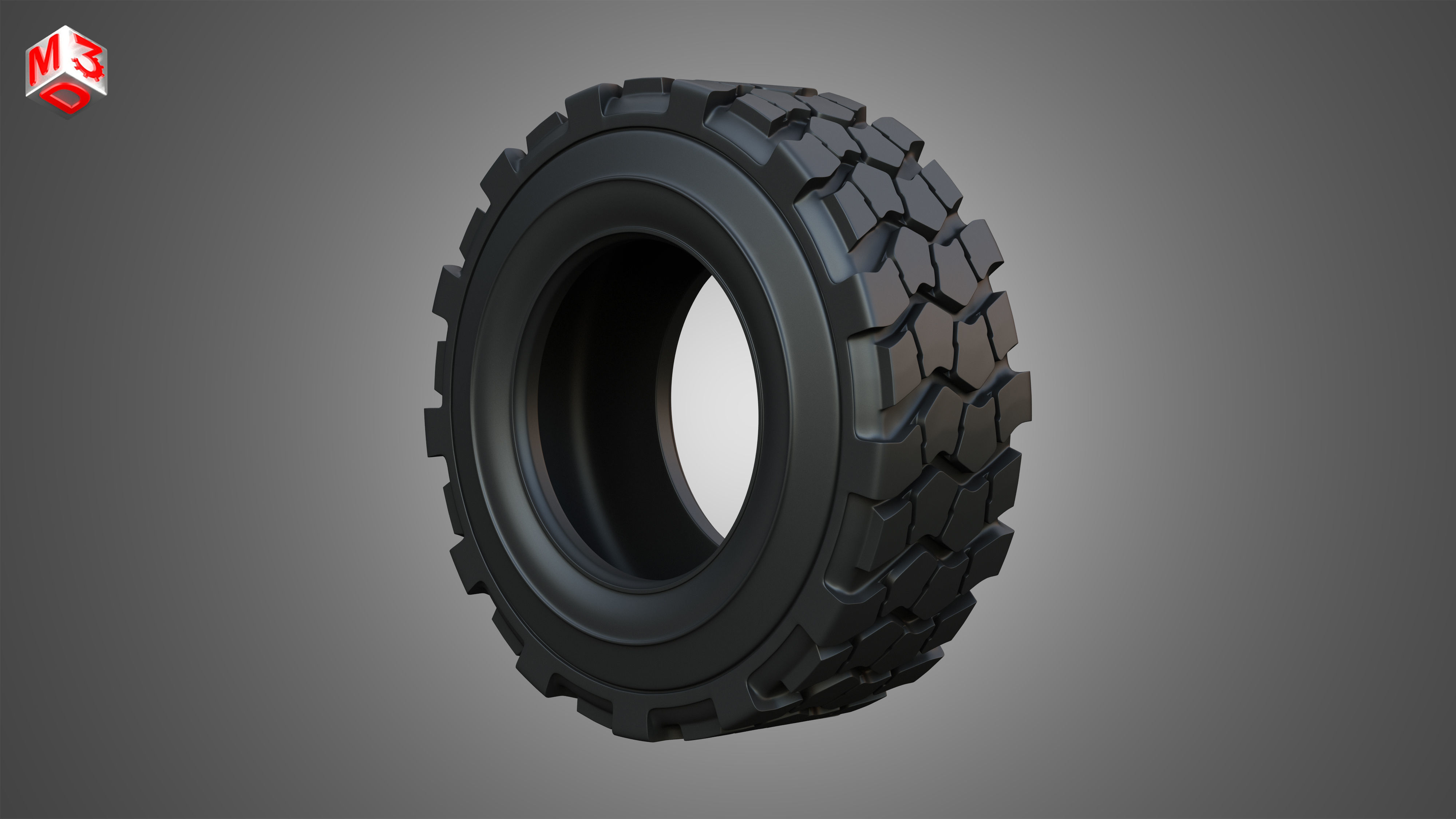 Tractor Tire 002 - One Piece 3D model_2