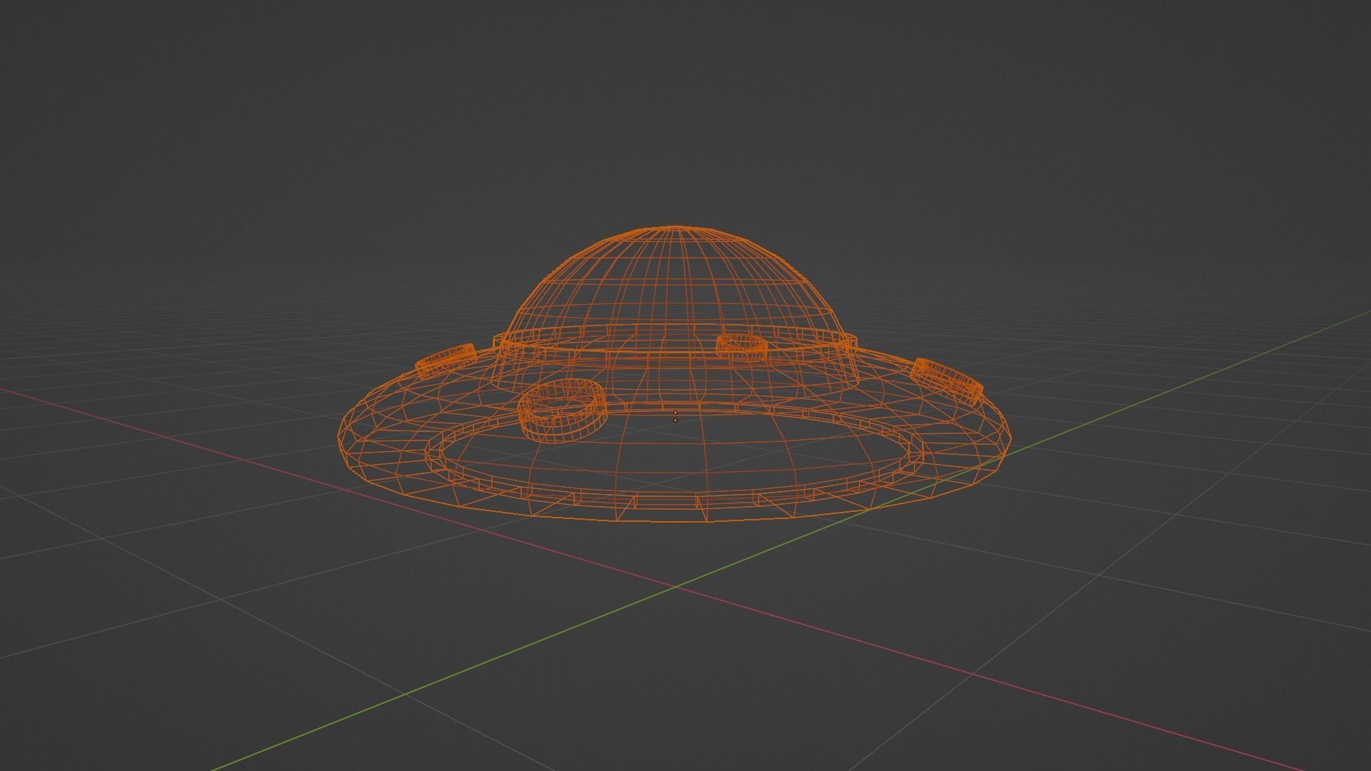 UFO spaceship 3d model Low-poly 3D model_22