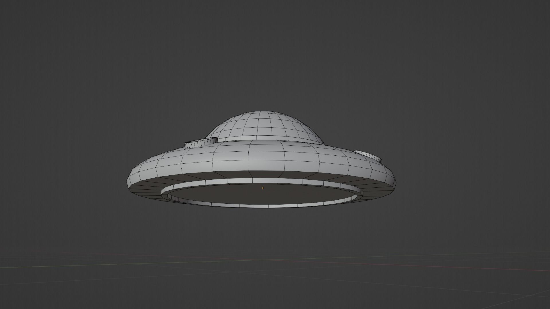 UFO spaceship 3d model Low-poly 3D model_6