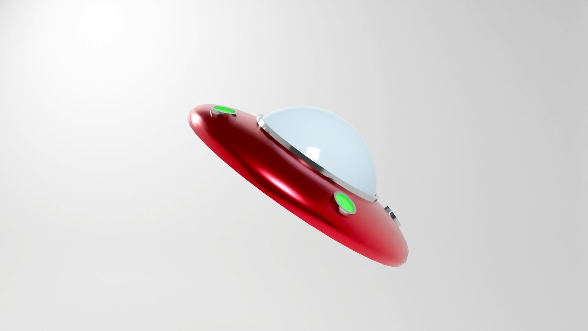 UFO spaceship 3d model Low-poly 3D model_12