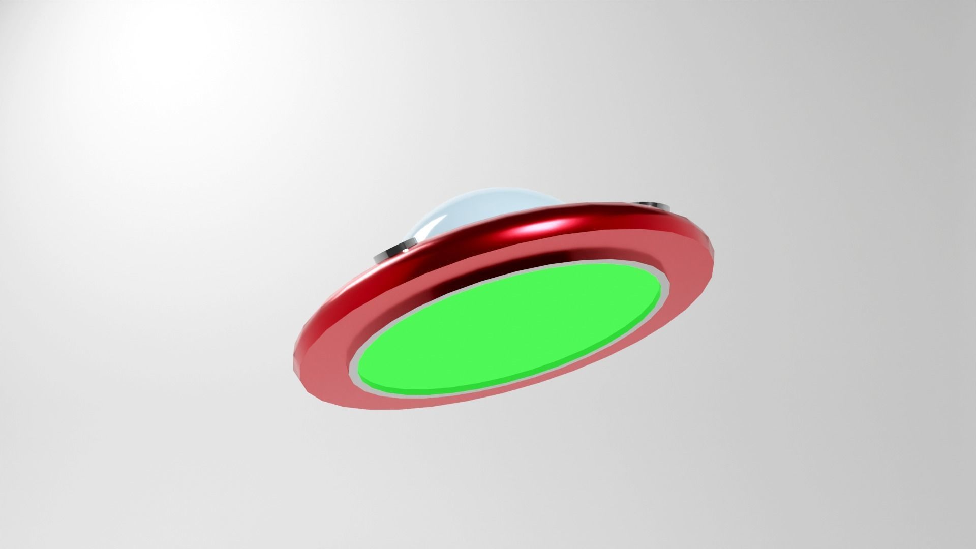 UFO spaceship 3d model Low-poly 3D model_4