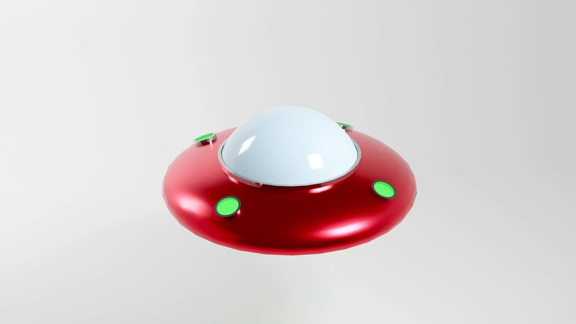 UFO spaceship 3d model Low-poly 3D model_21