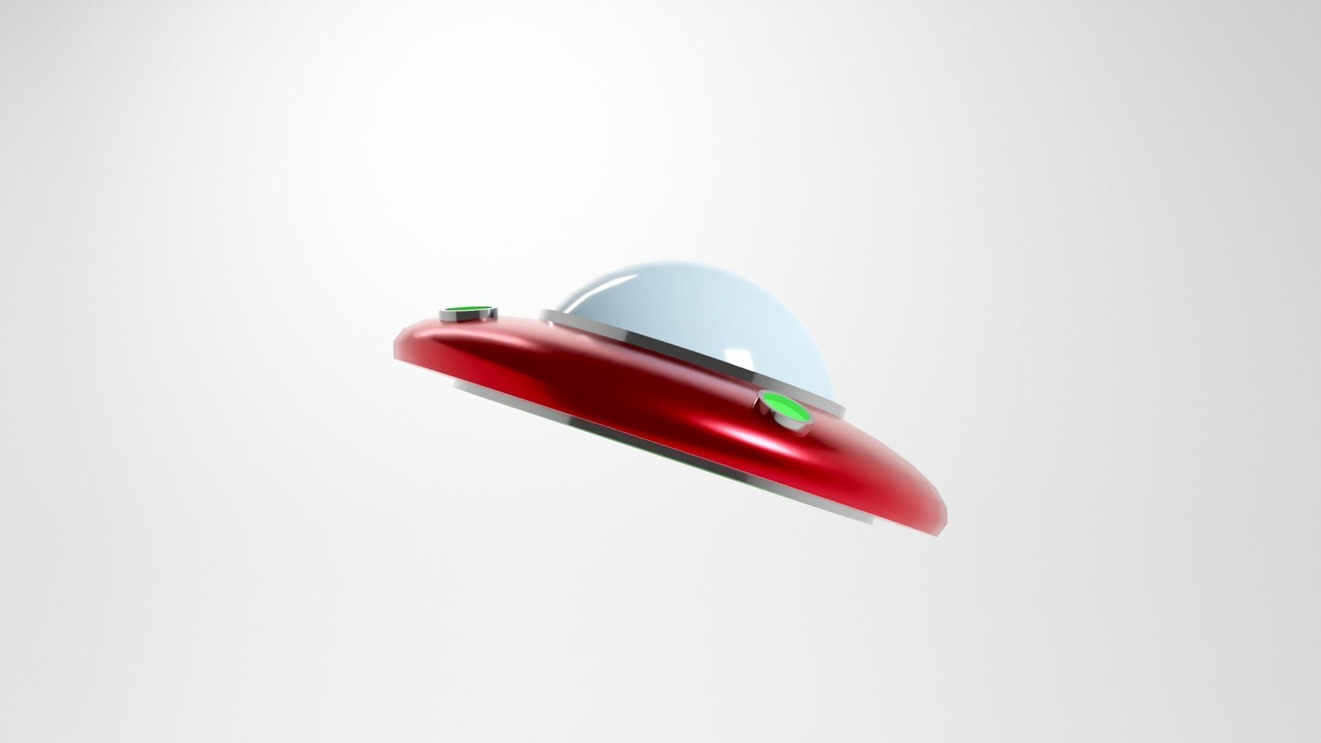 UFO spaceship 3d model Low-poly 3D model_10