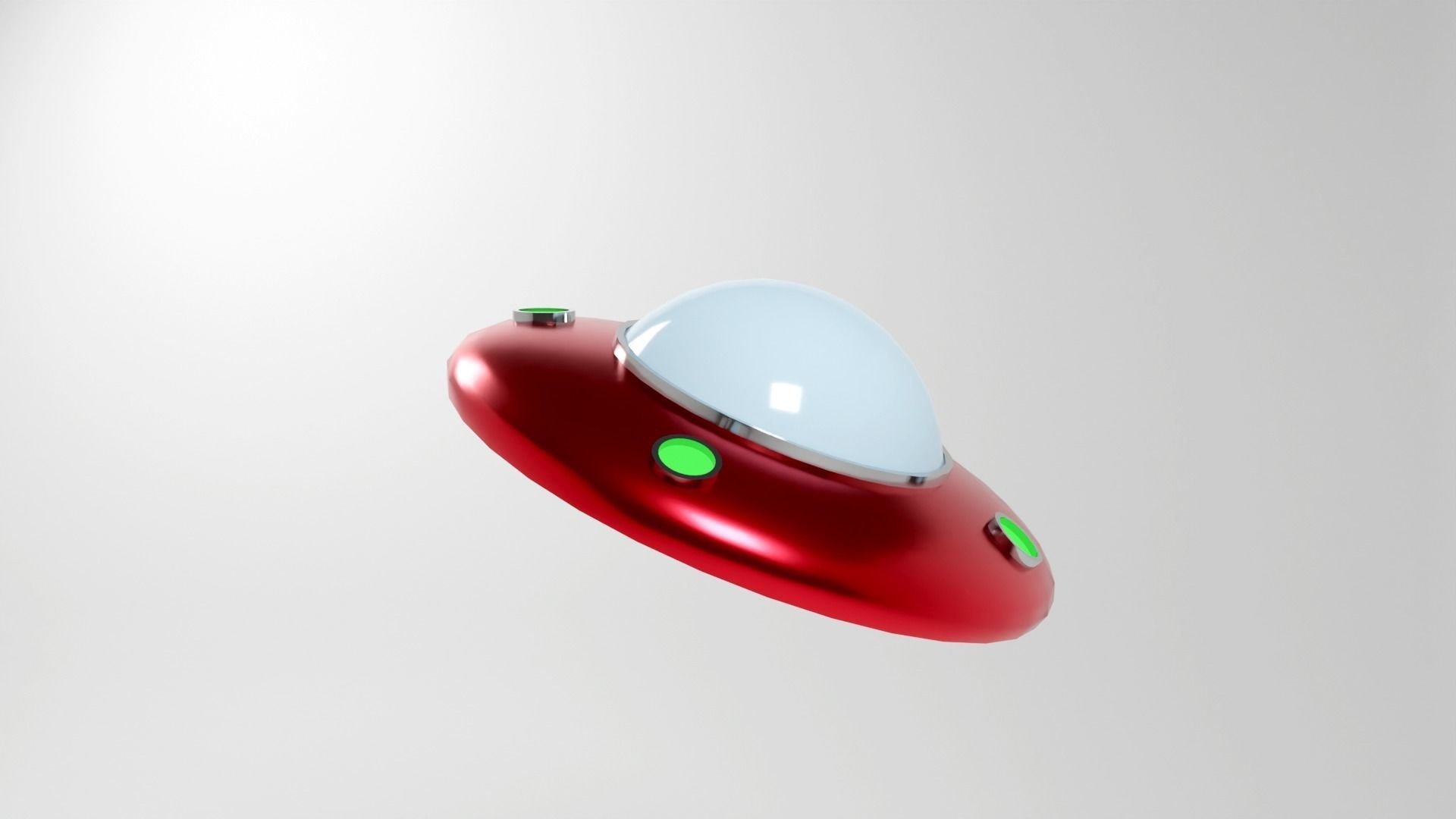 UFO spaceship 3d model Low-poly 3D model_11