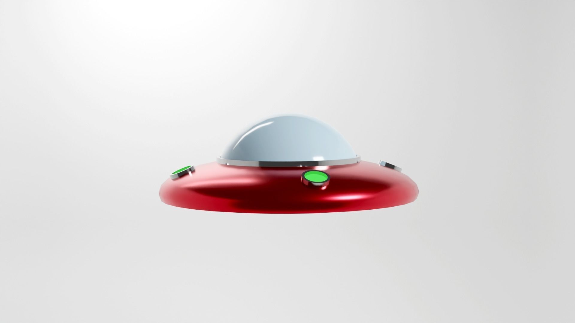 UFO spaceship 3d model Low-poly 3D model_1
