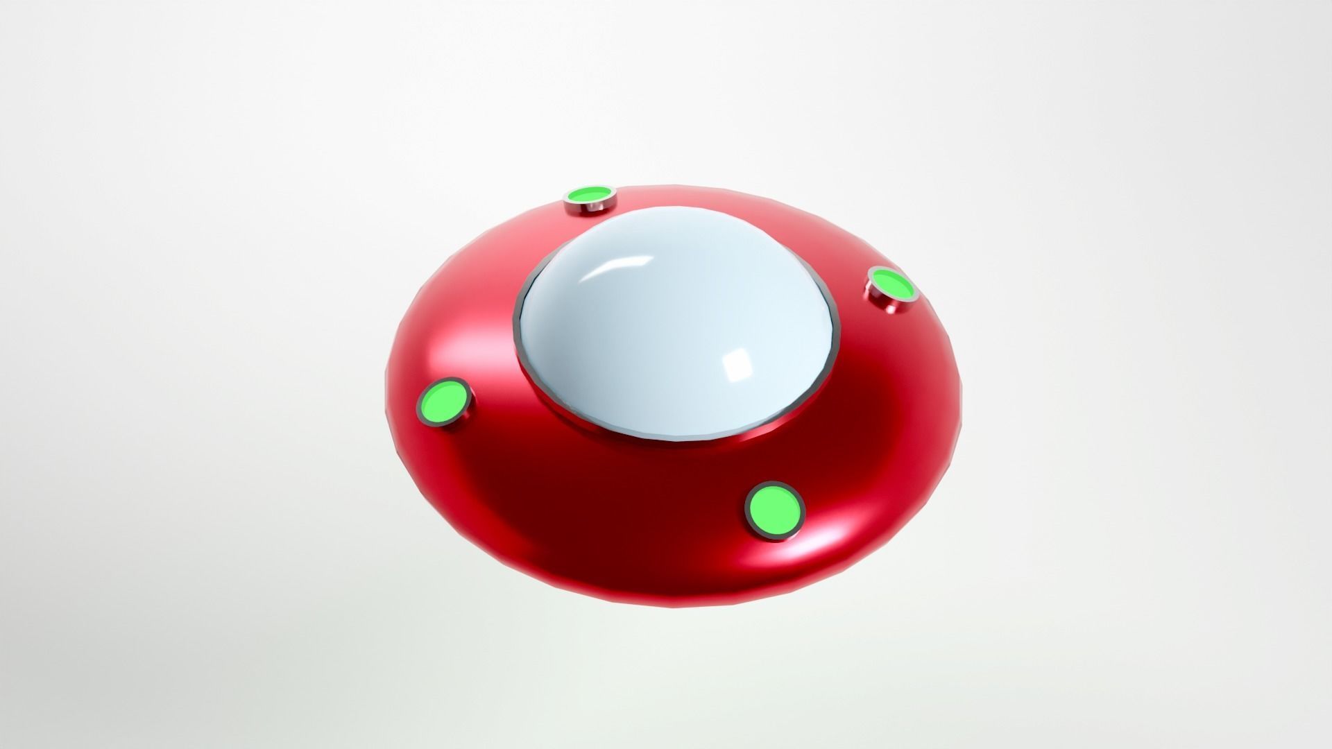 UFO spaceship 3d model Low-poly 3D model_8