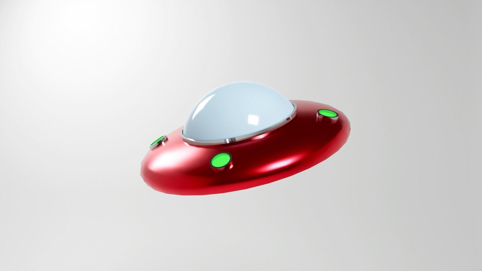 UFO spaceship 3d model Low-poly 3D model_16