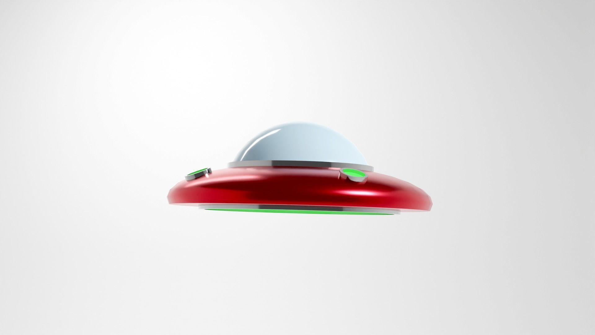 UFO spaceship 3d model Low-poly 3D model_9
