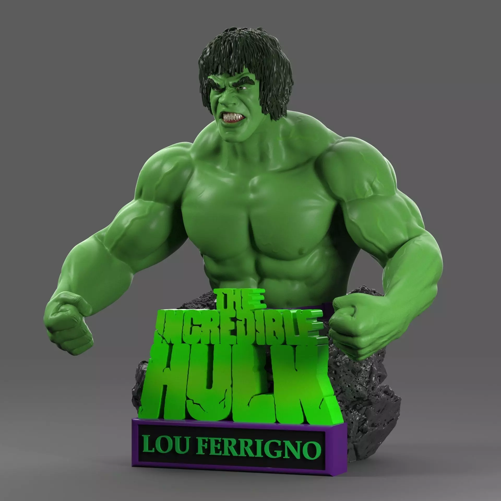 LOU FERRIGNO HULK BUST 3D print model