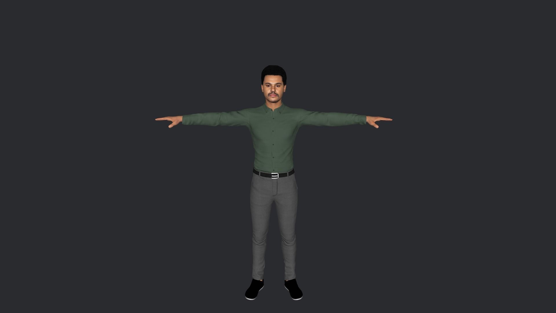 The Weeknd Hyper Realistic Full Body Rigged Character 3D model_2