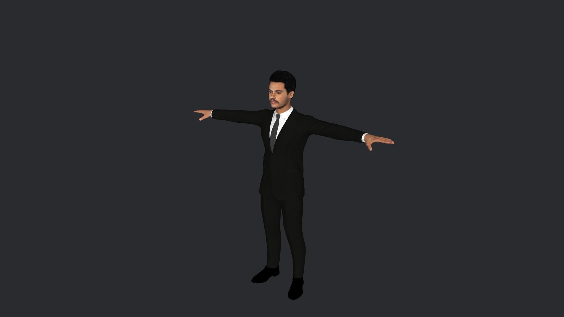 The Weeknd Hyper Realistic Full Body Rigged Character 3D model_21