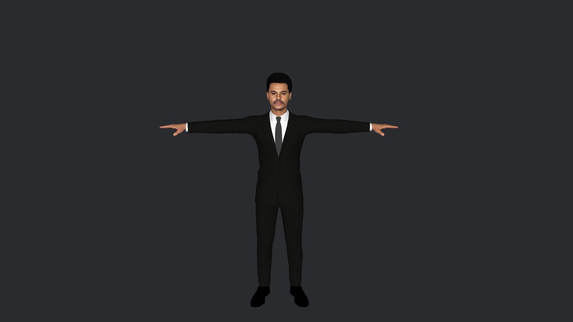The Weeknd Hyper Realistic Full Body Rigged Character 3D model_12