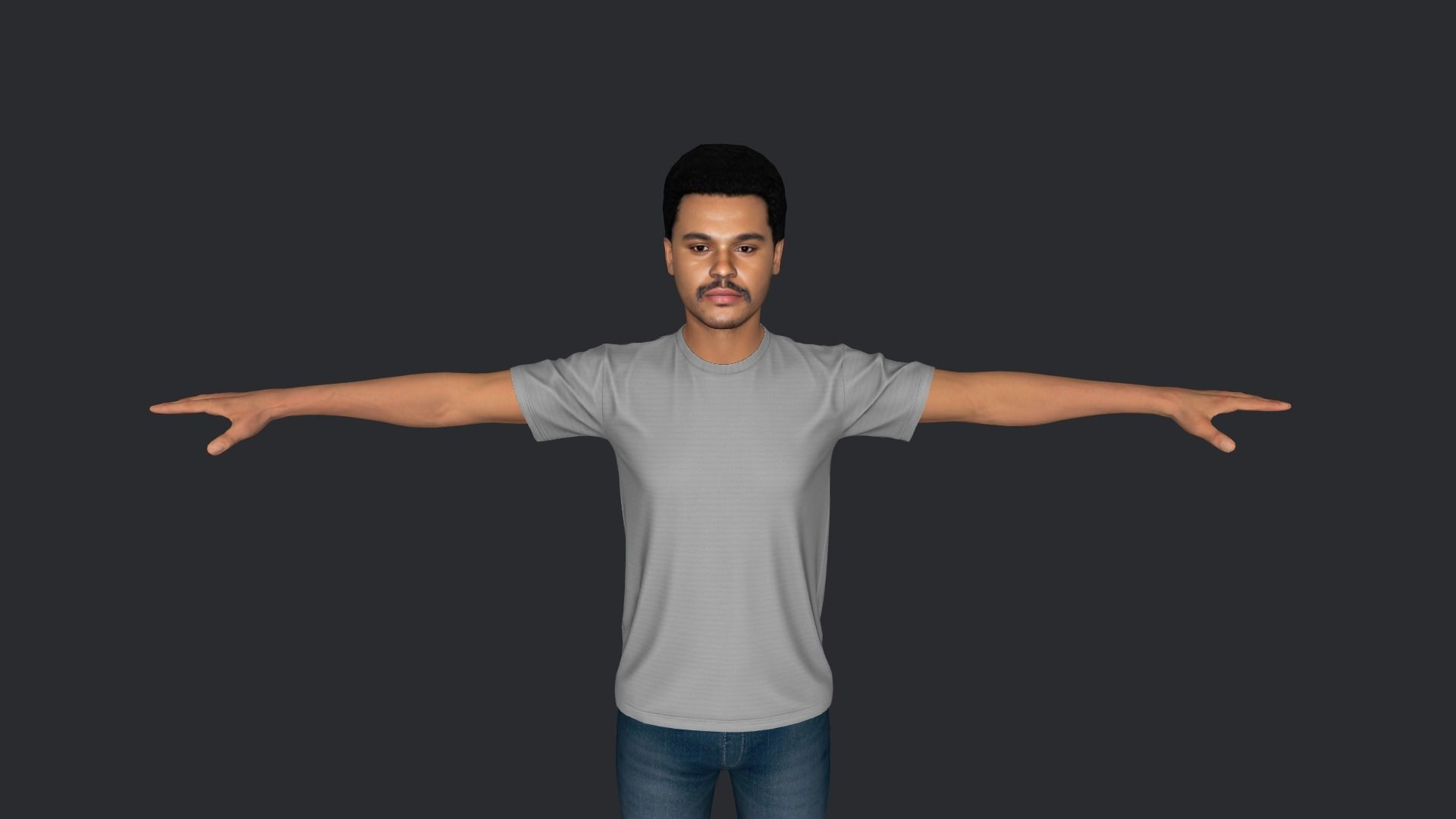 The Weeknd Hyper Realistic Full Body Rigged Character 3D model_17