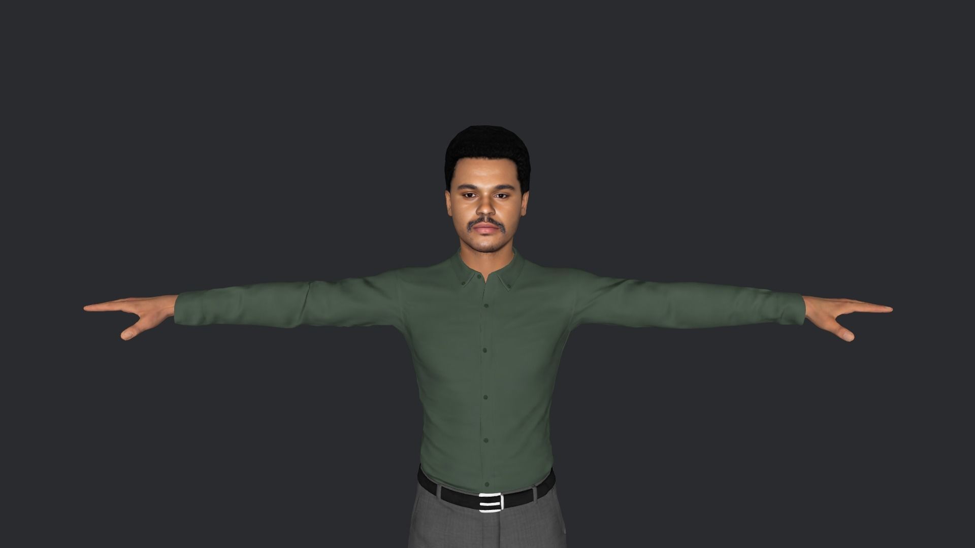 The Weeknd Hyper Realistic Full Body Rigged Character 3D model_27