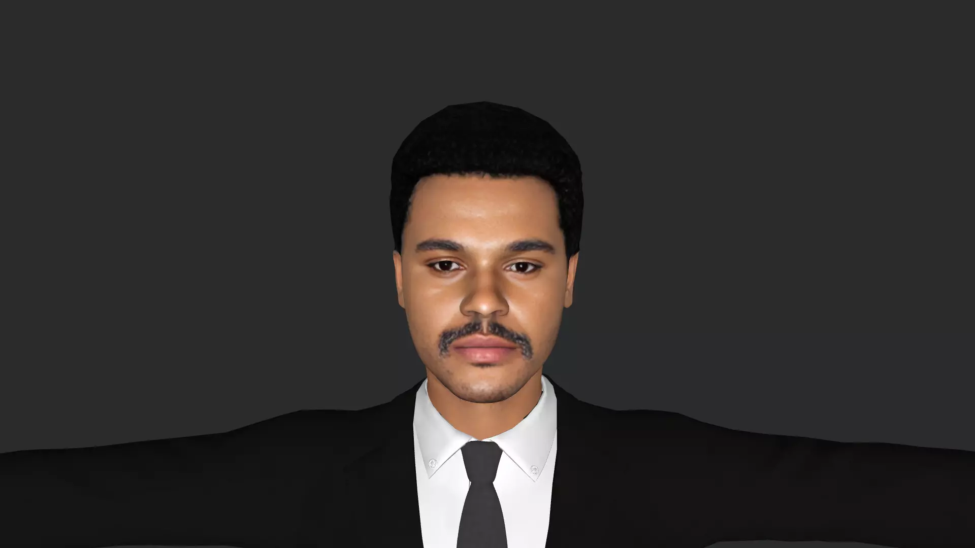 The Weeknd Hyper Realistic Full Body Rigged Character 3D model_0