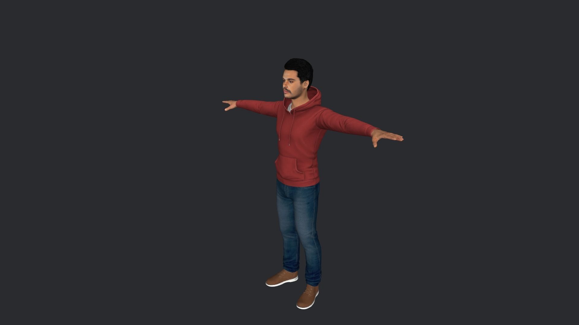 The Weeknd Hyper Realistic Full Body Rigged Character 3D model_14