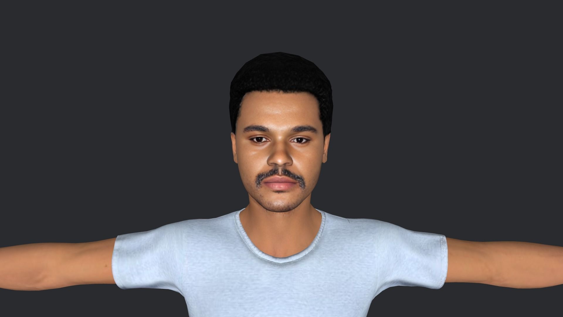 The Weeknd Hyper Realistic Full Body Rigged Character 3D model_5