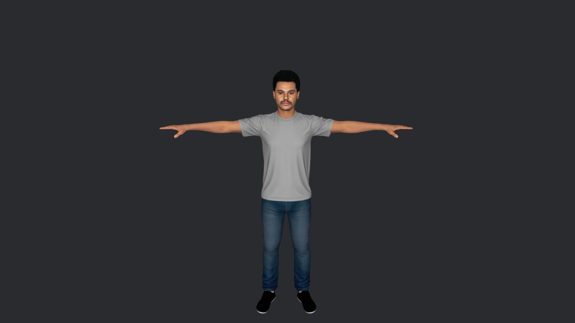 The Weeknd Hyper Realistic Full Body Rigged Character 3D model_18