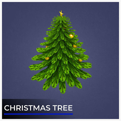Christmas tree Low-poly 3D model