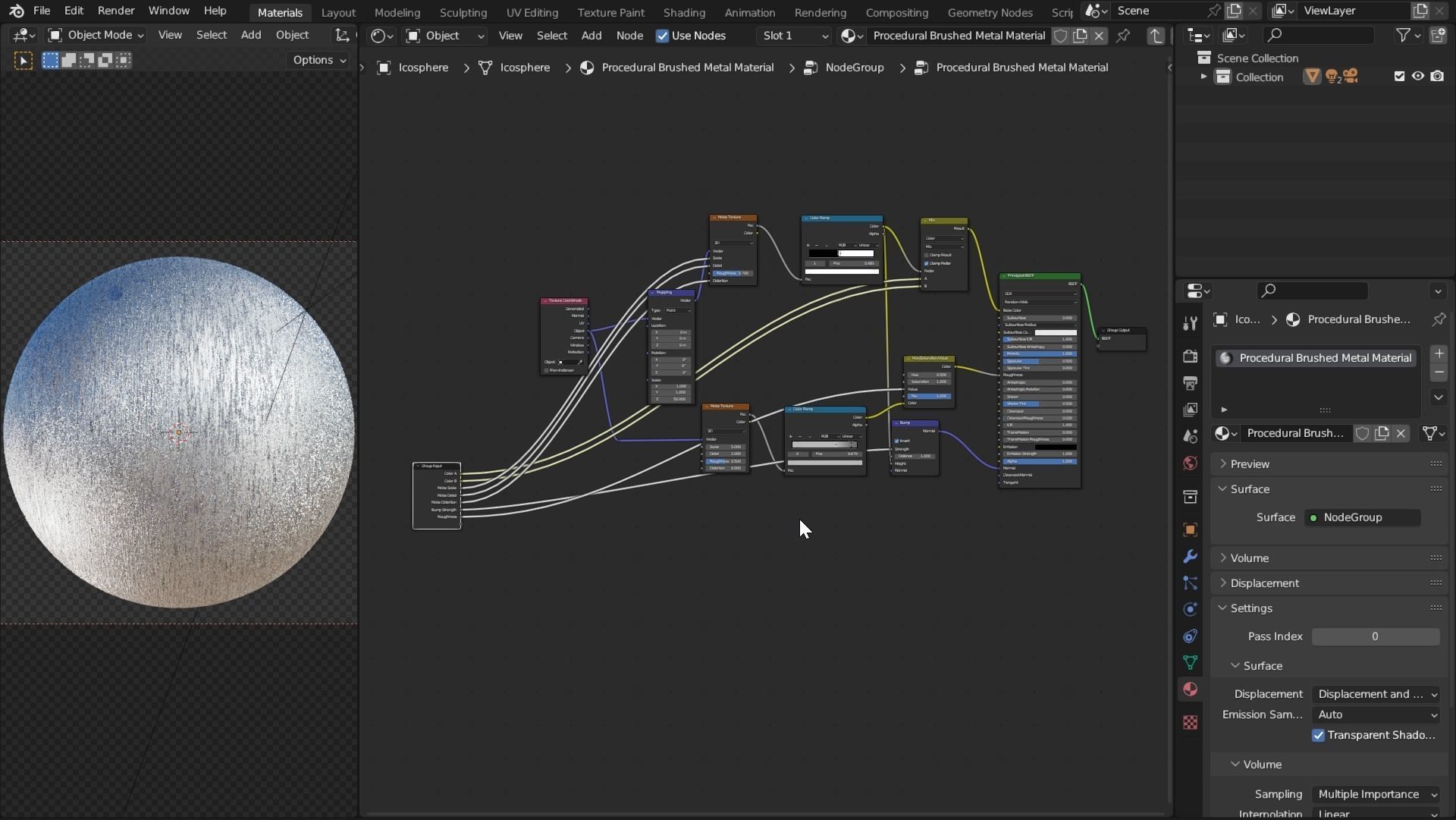 Procedural Brushed Metal Material Texture_2
