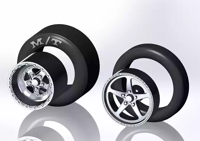 Set wheels KEIZER Full House for scale model of dragster