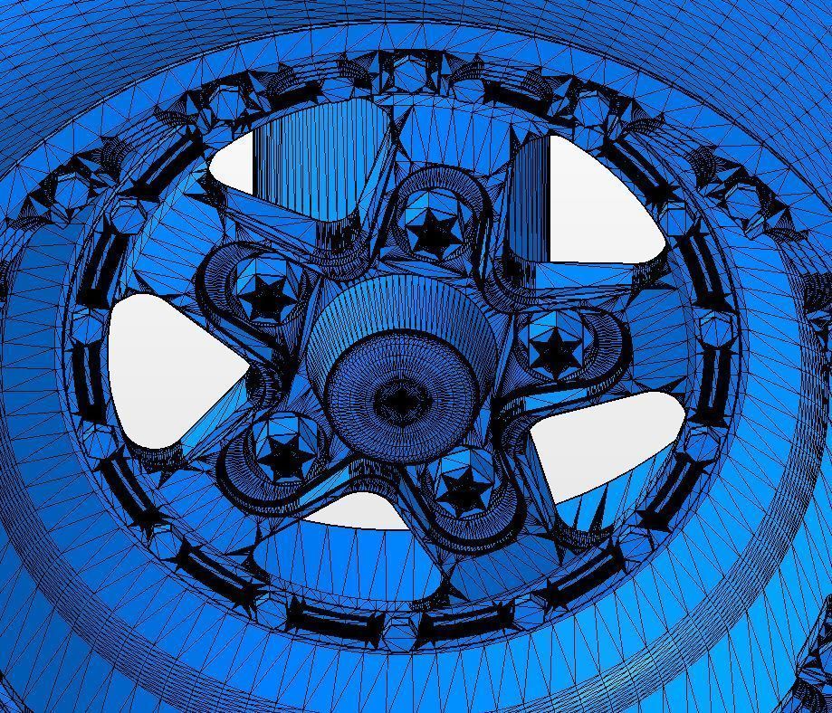 Set wheels KEIZER Full House for scale model of dragster 3D print model_12